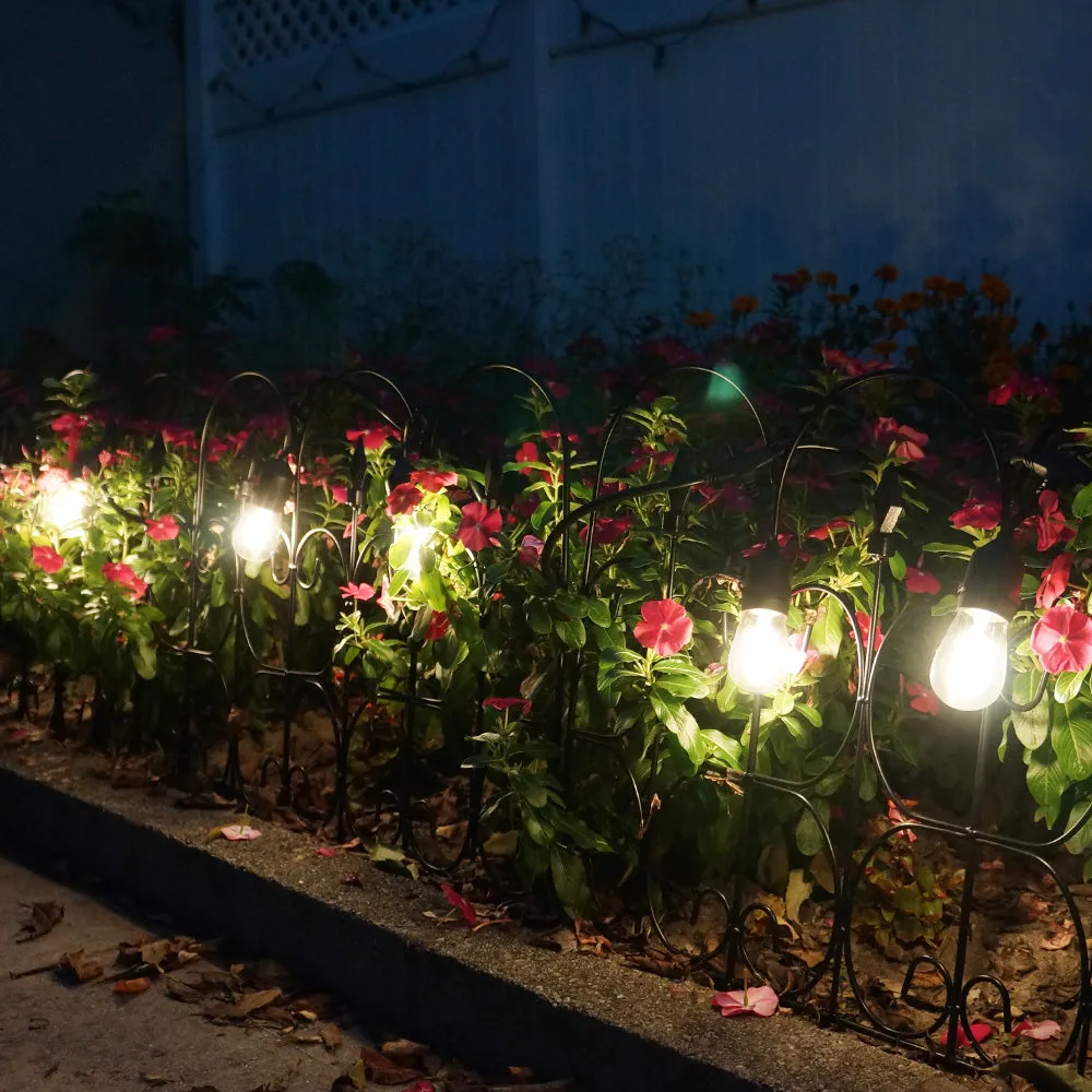 24Ft Outdoor LED String Lights 2W S14 LED Warm White Bulb w/ 12 Sockets