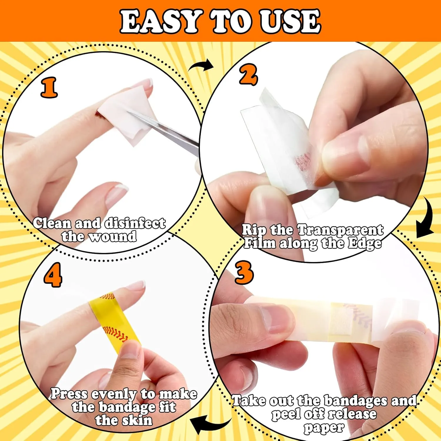 60PCS Softball Bandages for Girls, Breathable Adhesive Bandage for Softball Team Sport Travel and at School, Softball Themed Party Gifts Favors for Teenager Girls Women and Softball Lover