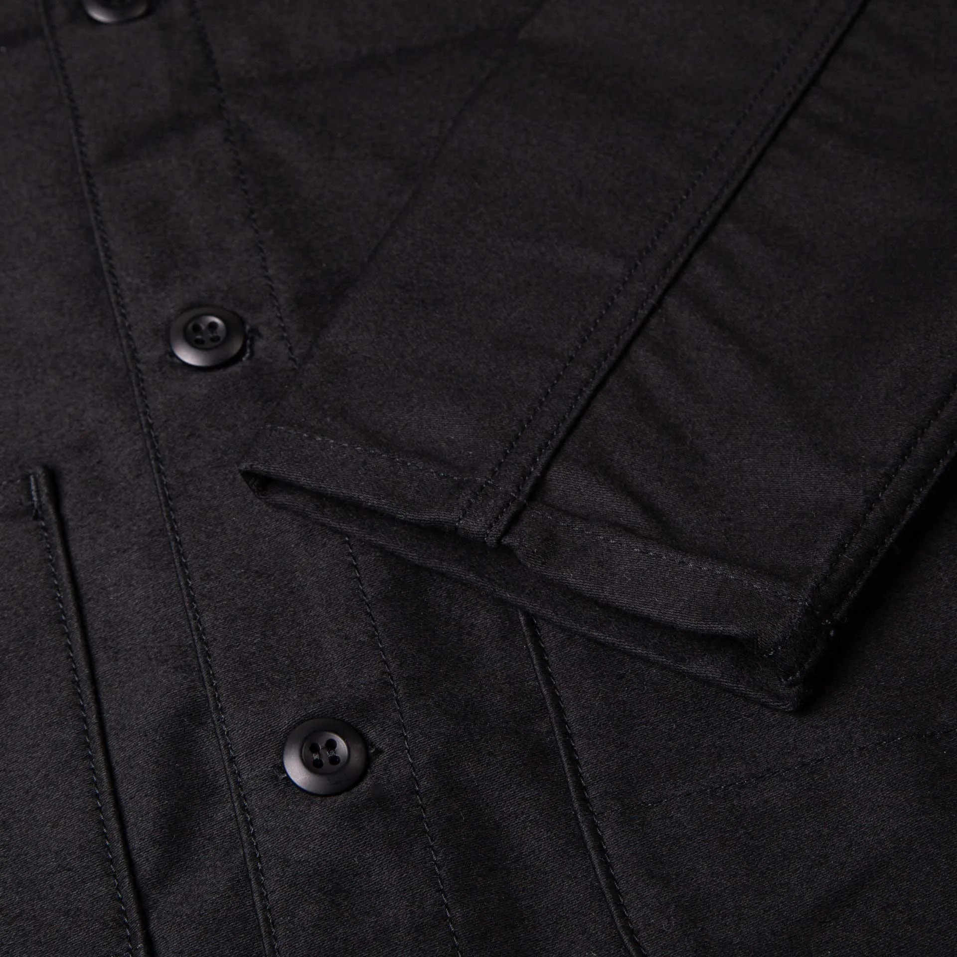BWJ-01 WORKER JACKET 12 oz. black moleskin