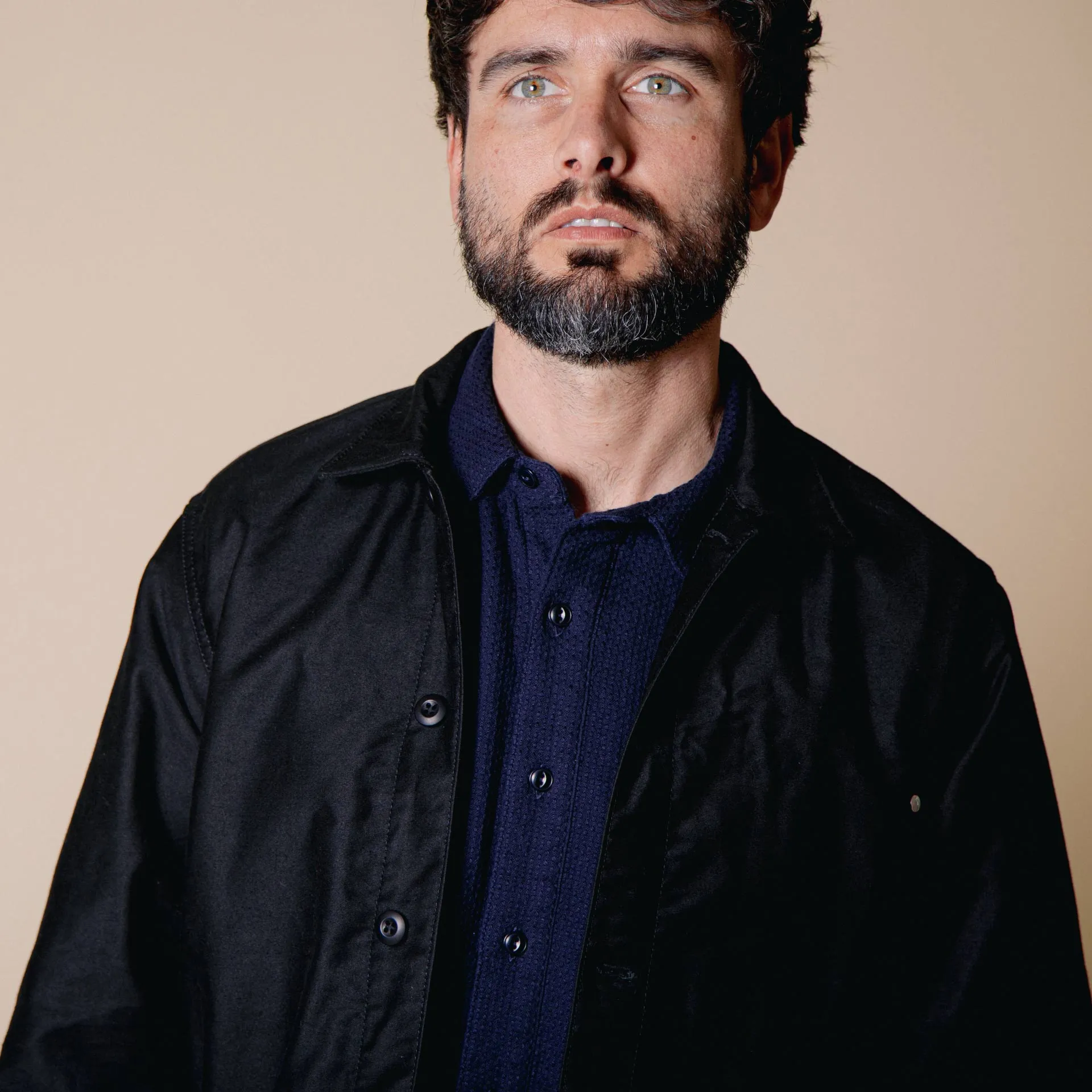 BWJ-01 WORKER JACKET 12 oz. black moleskin