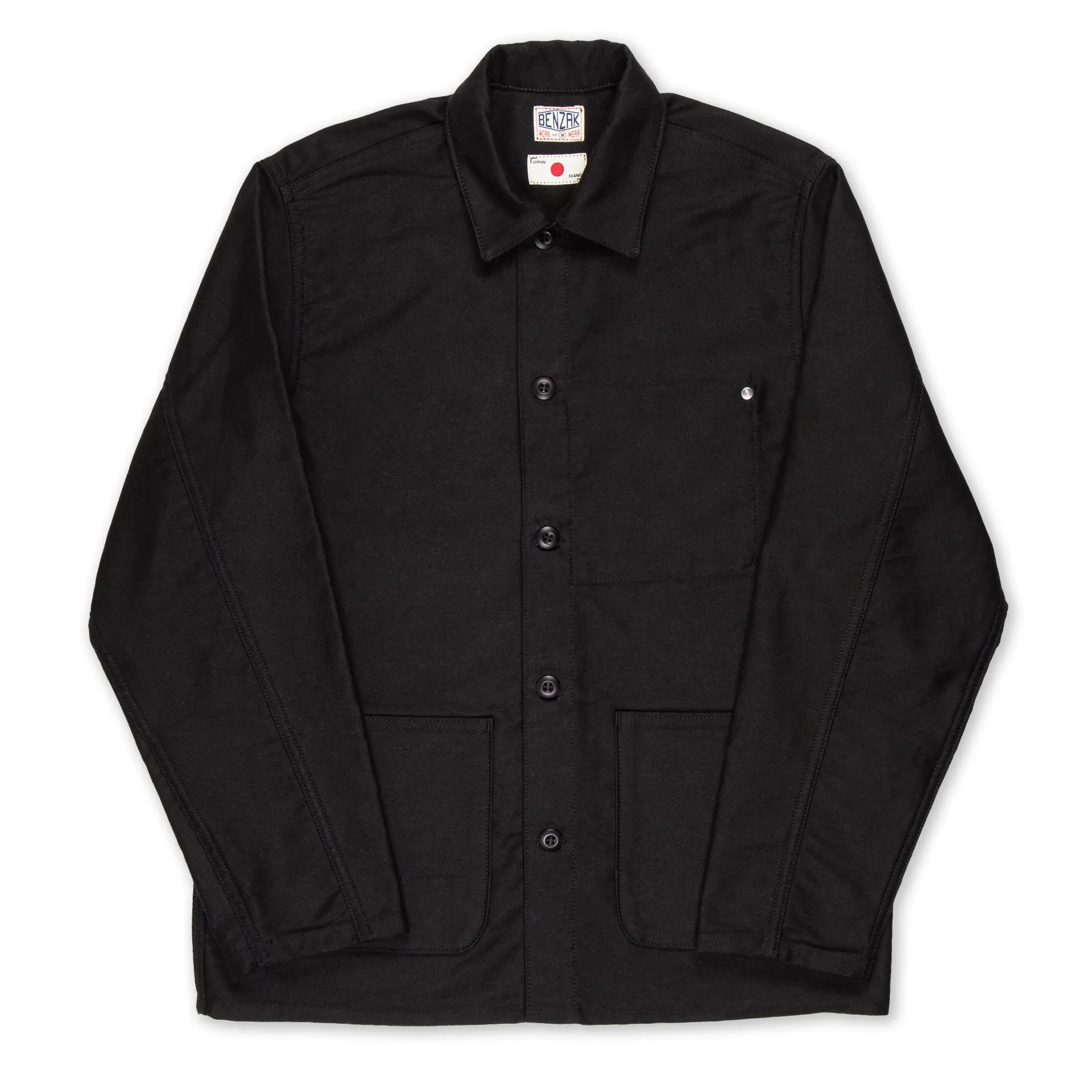 BWJ-01 WORKER JACKET 12 oz. black moleskin