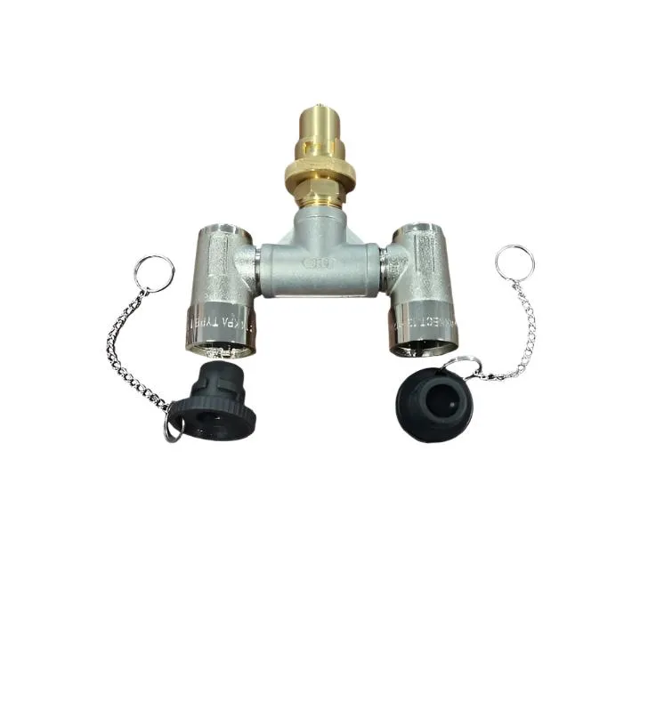 Caravan double gas bayonet adapter with BONUS Dust Plugs