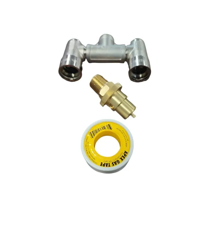 Caravan double gas bayonet adapter with BONUS Dust Plugs