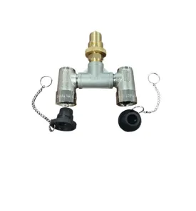 Caravan double gas bayonet adapter with BONUS Dust Plugs