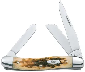 CASE 00039 Folding Pocket Knife, 2.57 in Clip, 1.88 in Sheep Foot, 1.71 in Spey L Blade, Vanadium Steel Blade, 3-Blade :EA: QUANTITY: 1