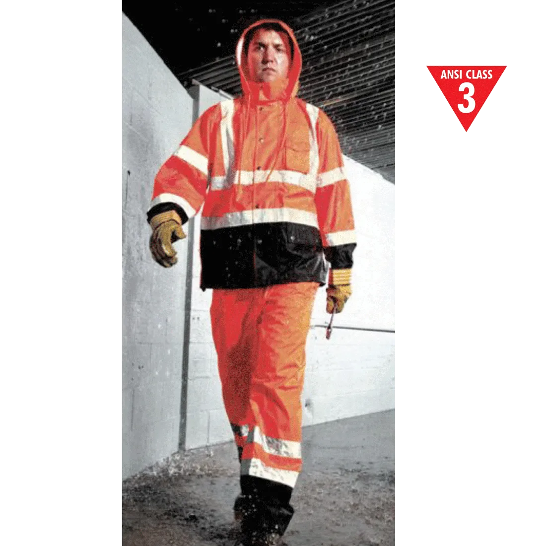 Class 3 Storm Cover Rain Coat - Lime - Small / Medium