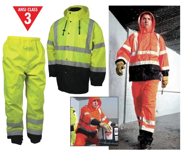 Class 3 Storm Cover Rain Coat - Lime - Small / Medium