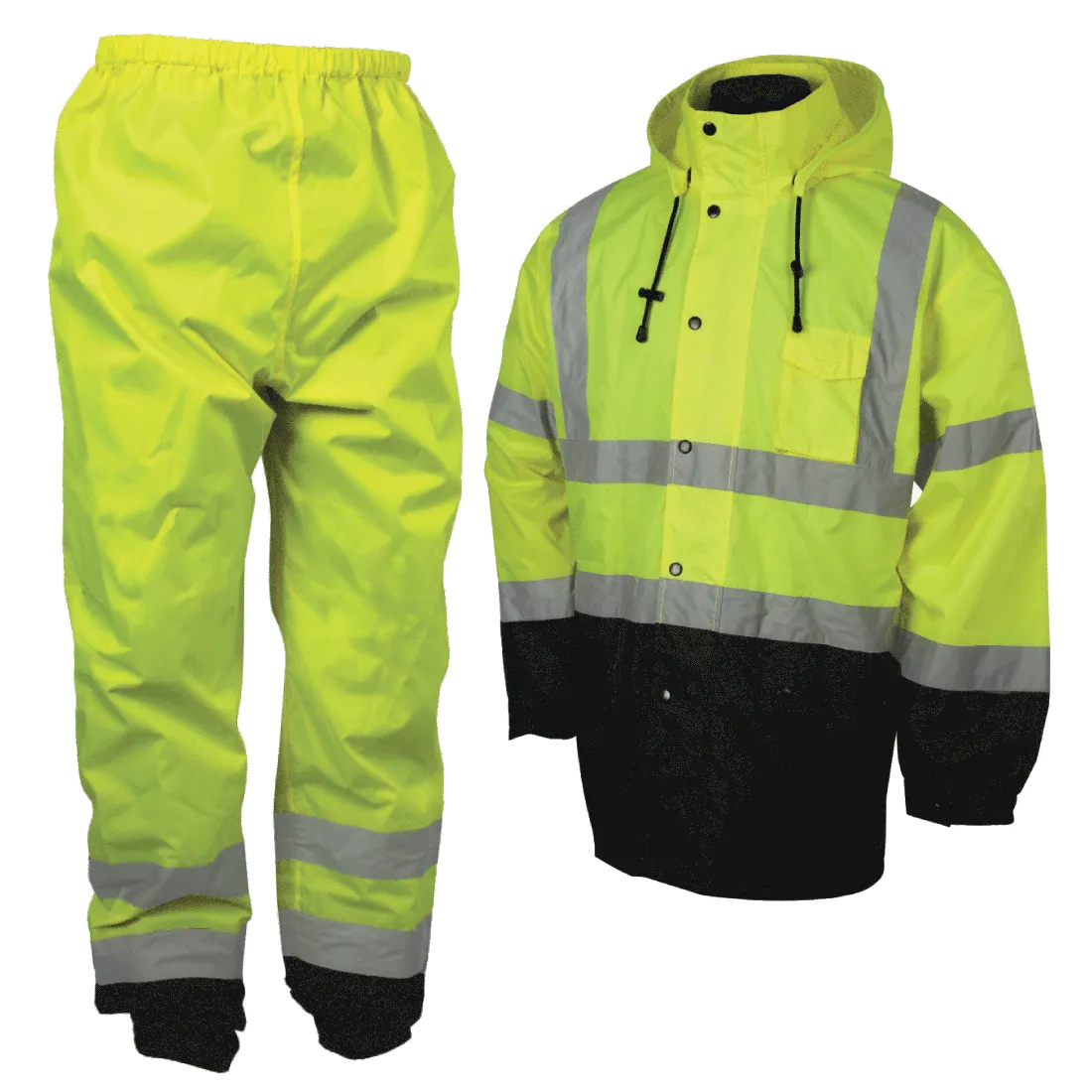 Class 3 Storm Cover Rain Coat - Lime - Small / Medium