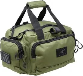 Exos Tactical Range Bag  Medium Size Range Bag for Shooting  Gun Case for Handguns, Ammo Bag, Tactical Range Bag, Molle Webbing, Free Subdued USA Patch, Designed in the USA