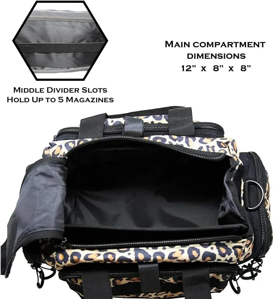 Exos Tactical Range Bag  Medium Size Range Bag for Shooting  Gun Case for Handguns, Ammo Bag, Tactical Range Bag, Molle Webbing, Free Subdued USA Patch, Designed in the USA