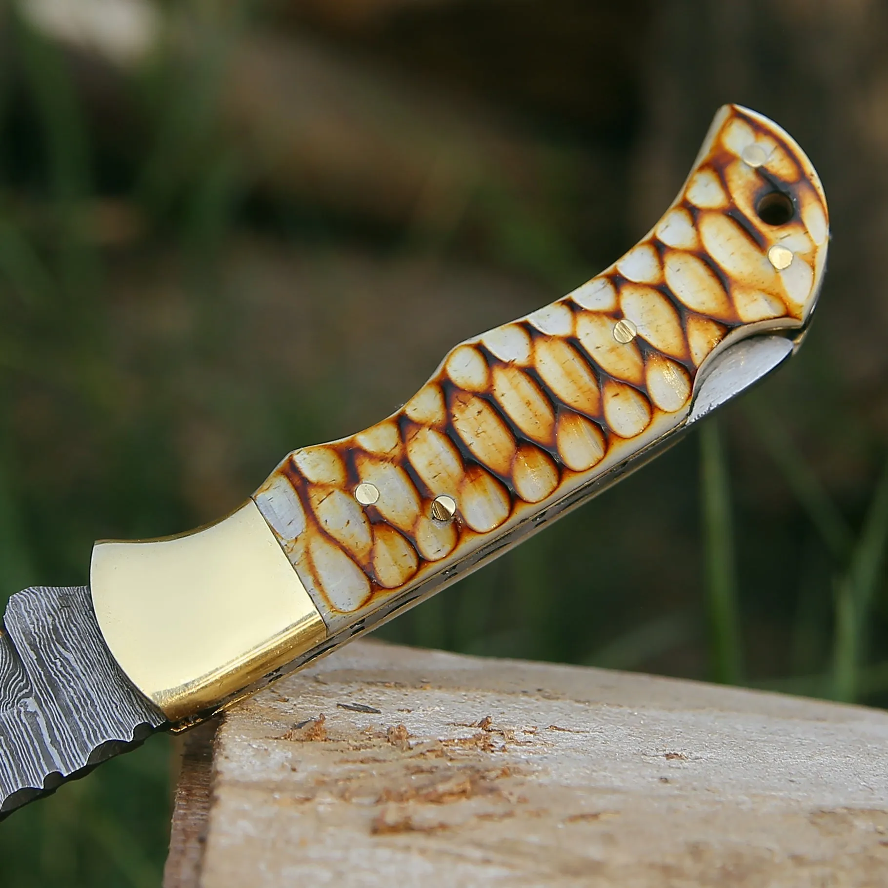 Firestrike Pocket Knife with Charred Bone Handle