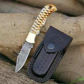 Firestrike Pocket Knife with Charred Bone Handle