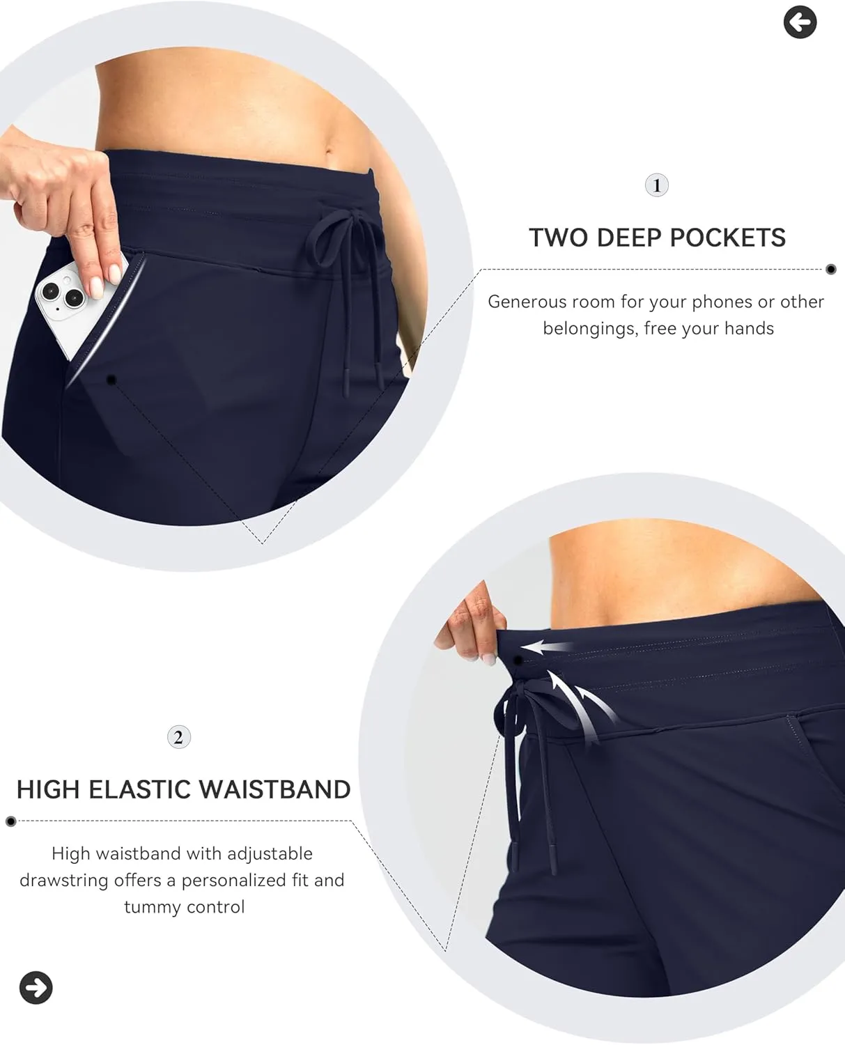 G Gradual Women's 7" High Waisted Swim Board Shorts with Pockets Quick Dry Beach Swimming Shorts for Women with Liner