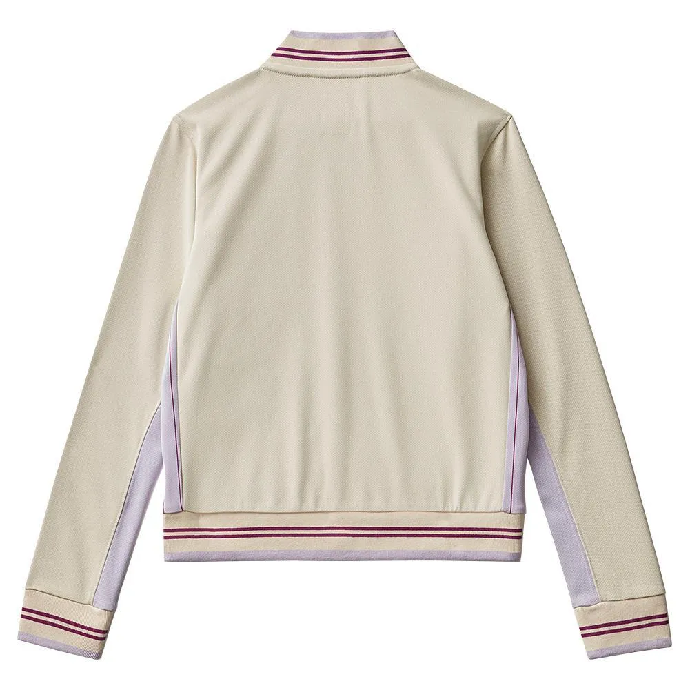 Girls Iconic Settanta Tennis Jacket Angora and Orchid Petal