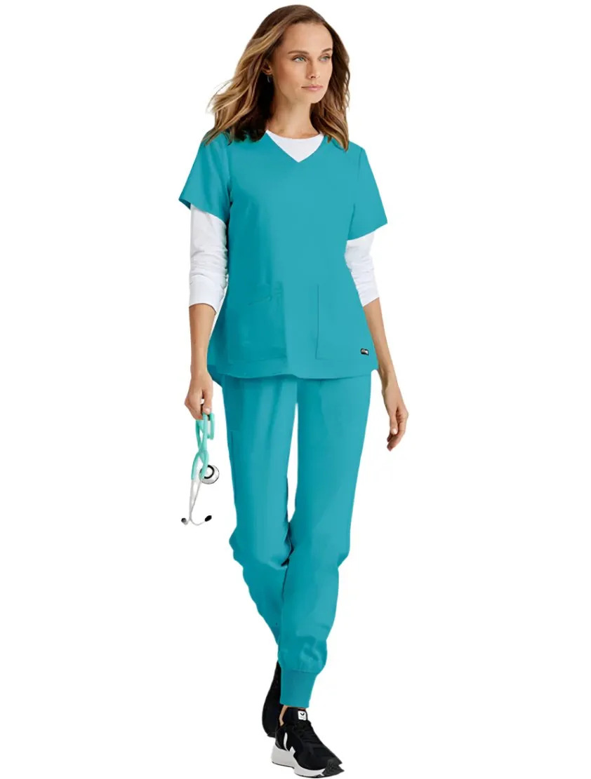 Grey's Anatomy Stretch™ by Barco Emma 4-Pocket V-Neck Scrub Top-Plus