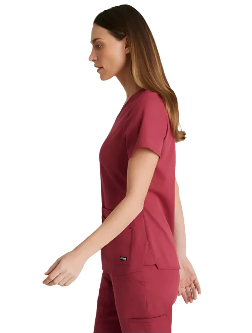Grey's Anatomy Stretch™ by Barco Emma 4-Pocket V-Neck Scrub Top-Plus