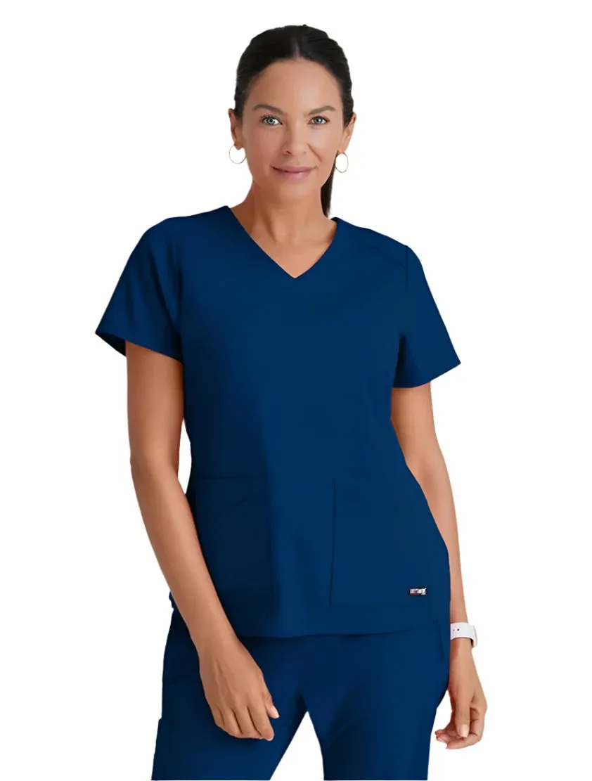 Grey's Anatomy Stretch™ by Barco Emma 4-Pocket V-Neck Scrub Top-Plus