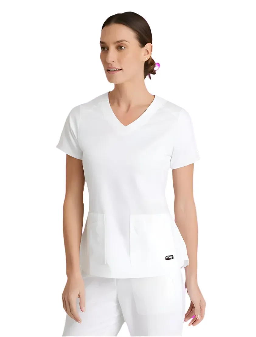 Grey's Anatomy Stretch™ by Barco Emma 4-Pocket V-Neck Scrub Top-Plus