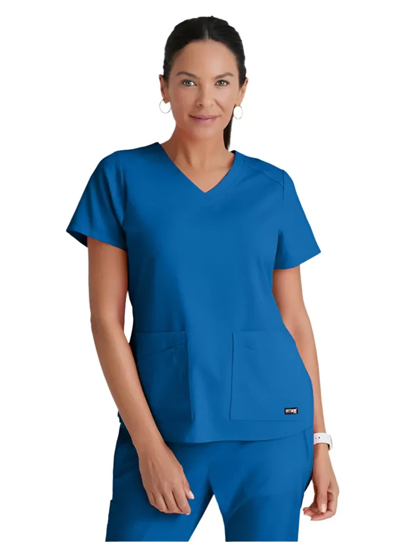 Grey's Anatomy Stretch™ by Barco Emma 4-Pocket V-Neck Scrub Top-Plus