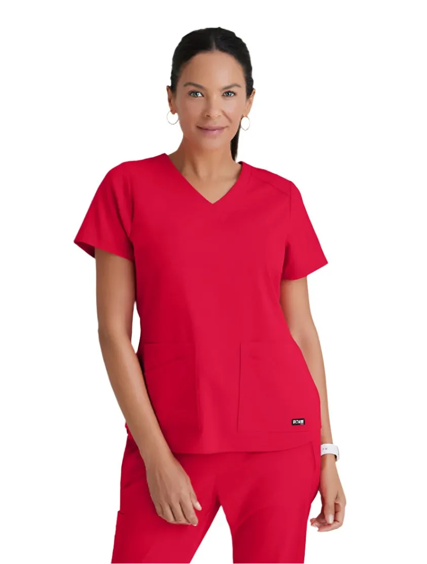 Grey's Anatomy Stretch™ by Barco Emma 4-Pocket V-Neck Scrub Top-Plus