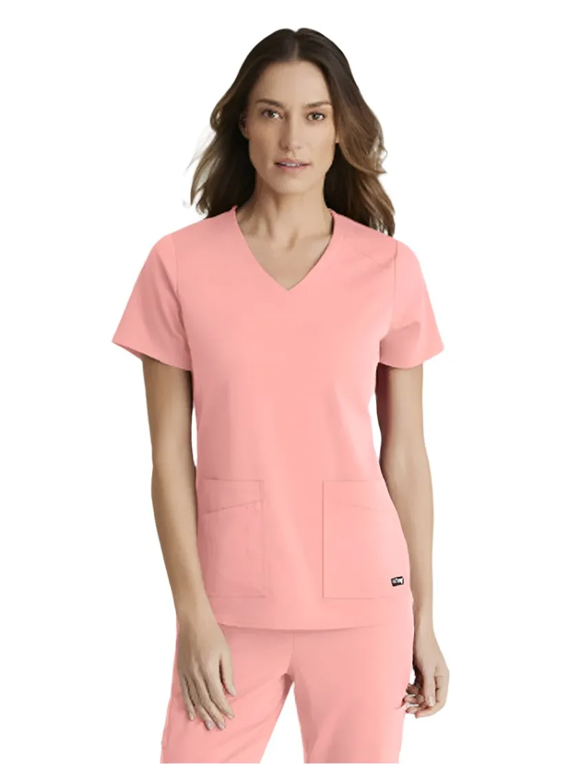 Grey's Anatomy Stretch™ by Barco Emma 4-Pocket V-Neck Scrub Top-Plus