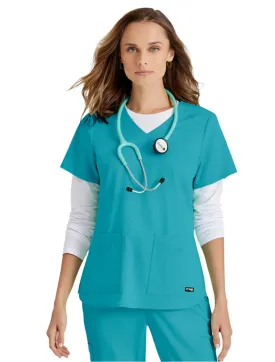 Grey's Anatomy Stretch™ by Barco Emma 4-Pocket V-Neck Scrub Top-Plus