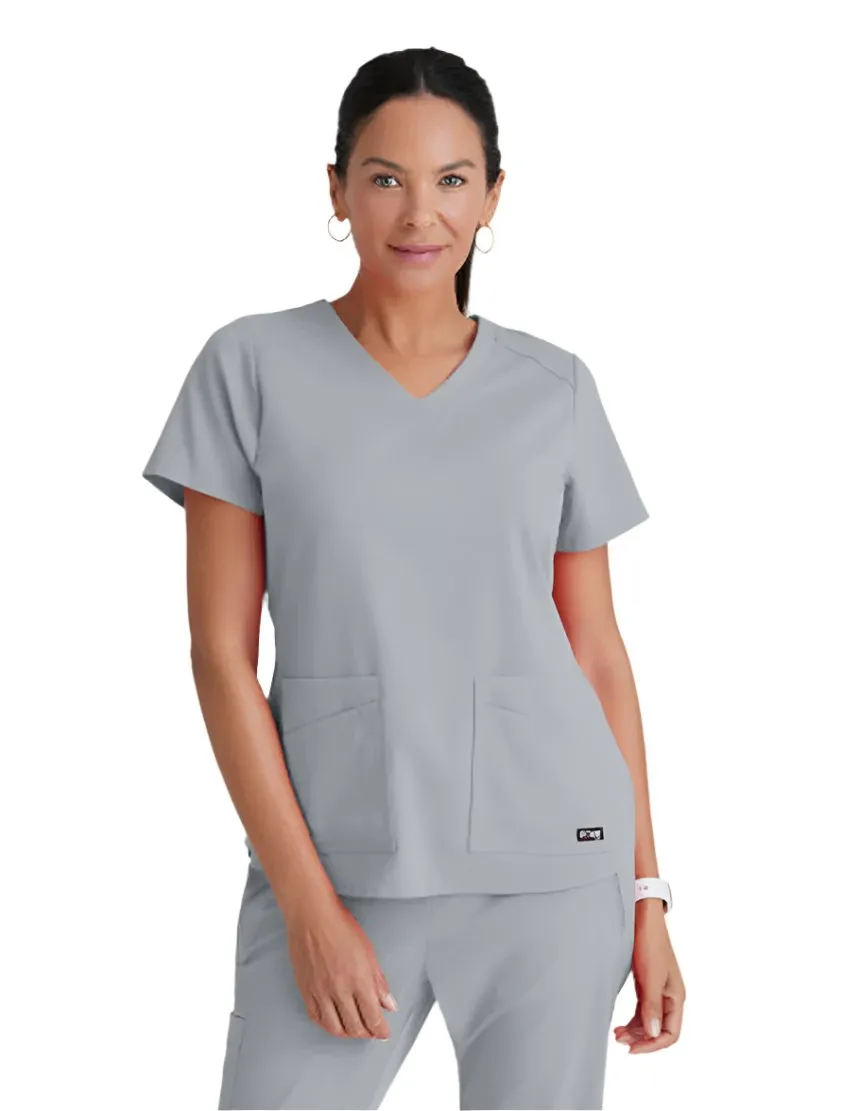 Grey's Anatomy Stretch™ by Barco Emma 4-Pocket V-Neck Scrub Top-Plus