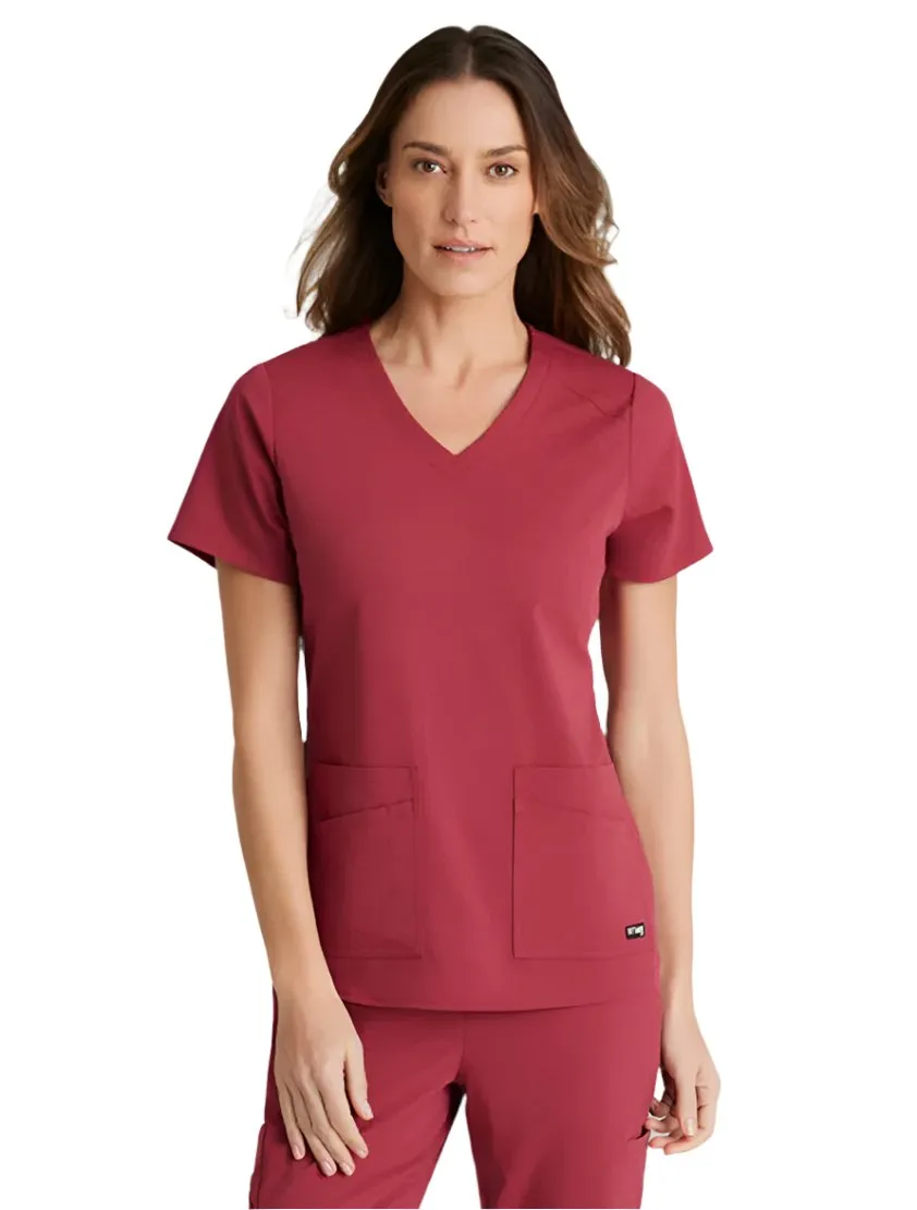 Grey's Anatomy Stretch™ by Barco Emma 4-Pocket V-Neck Scrub Top-Plus