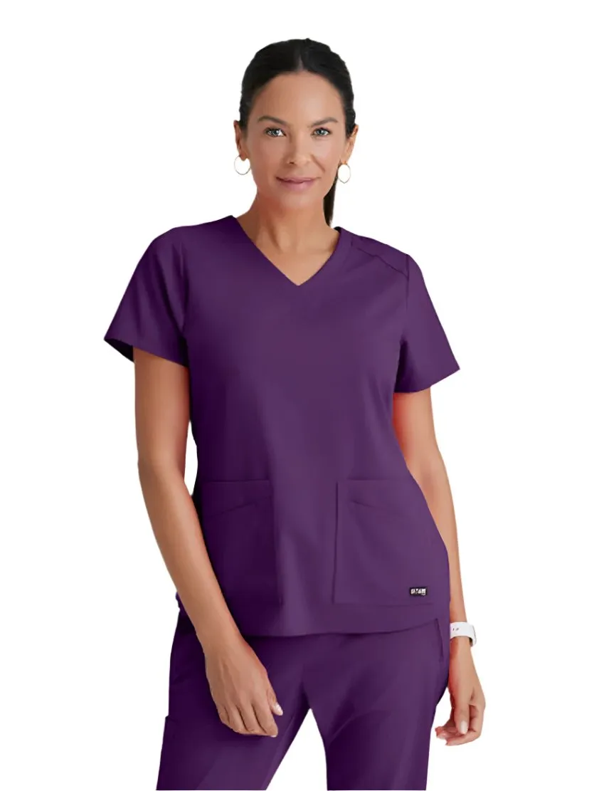 Grey's Anatomy Stretch™ by Barco Emma 4-Pocket V-Neck Scrub Top-Plus