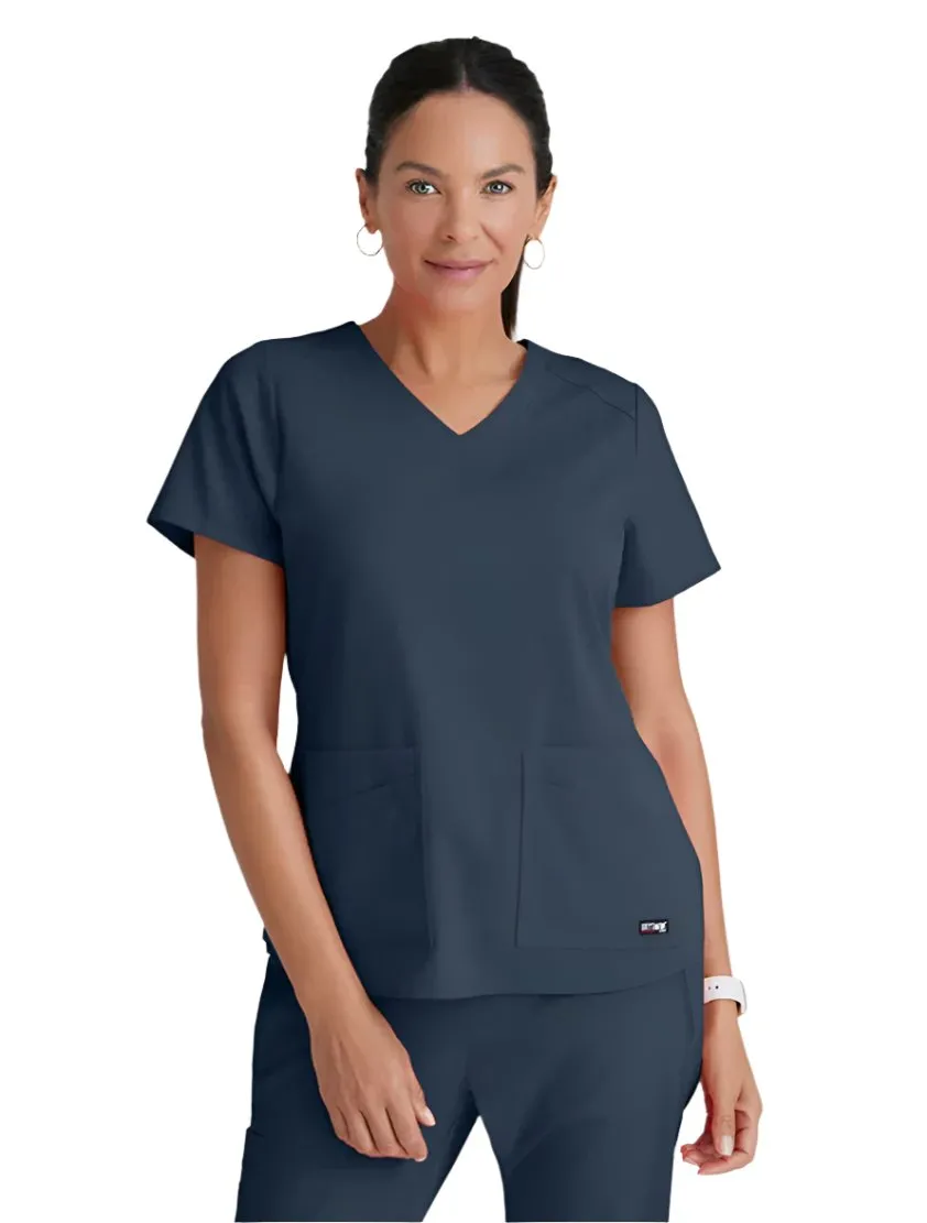Grey's Anatomy Stretch™ by Barco Emma 4-Pocket V-Neck Scrub Top-Plus