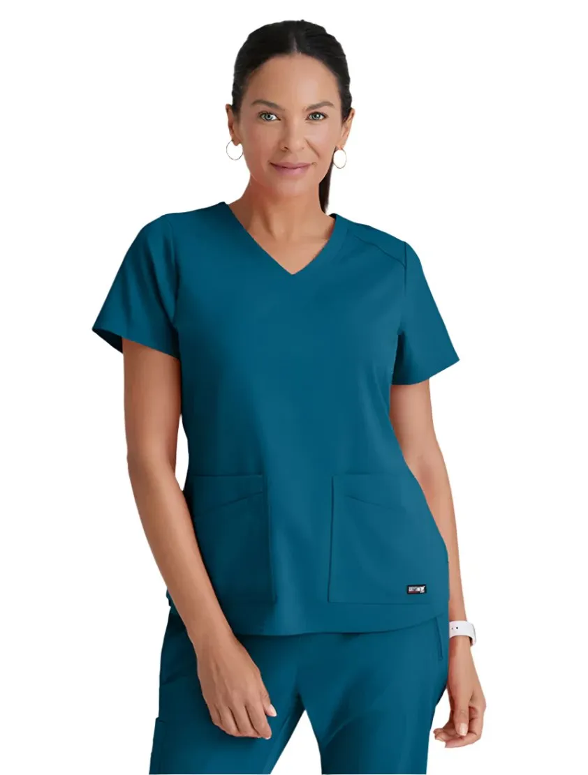 Grey's Anatomy Stretch™ by Barco Emma 4-Pocket V-Neck Scrub Top-Plus