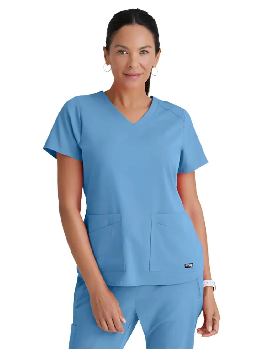 Grey's Anatomy Stretch™ by Barco Emma 4-Pocket V-Neck Scrub Top-Plus