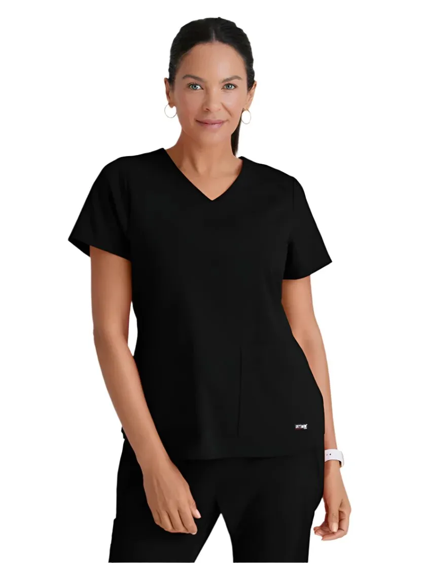 Grey's Anatomy Stretch™ by Barco Emma 4-Pocket V-Neck Scrub Top-Plus