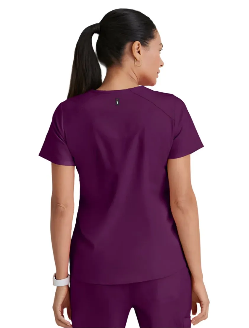 Grey's Anatomy Stretch™ by Barco Emma 4-Pocket V-Neck Scrub Top-Plus