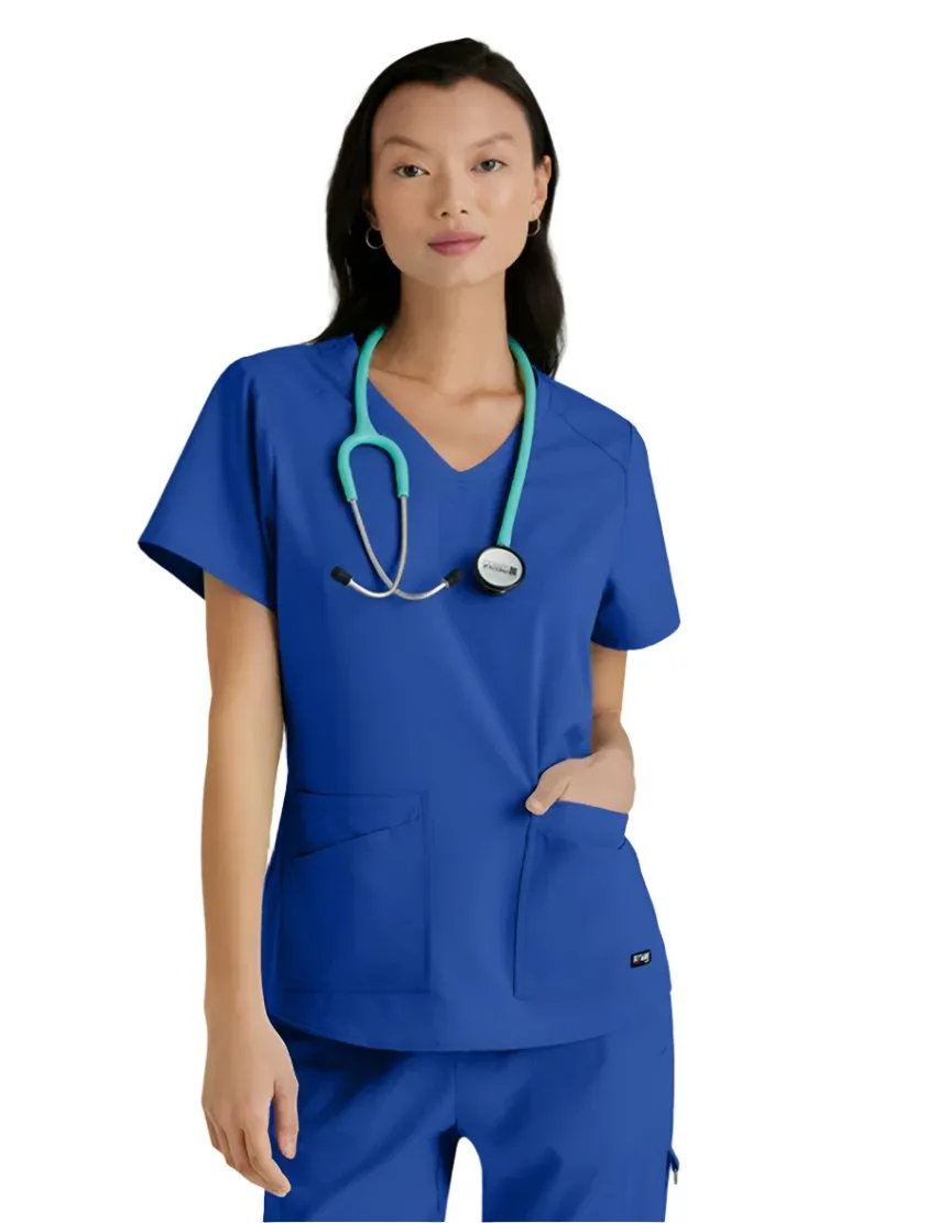 Grey's Anatomy Stretch™ by Barco Emma 4-Pocket V-Neck Scrub Top-Plus