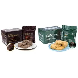 High Energy Ration Bars - Chocolate Flavor and Lightly Salted Flavor (2 Pack)