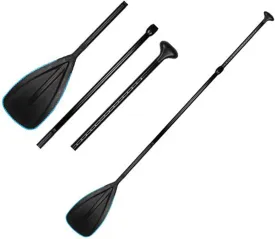 Kayak Carbon Fiber Oars, Assault Boats, Paddles, Sup Stand-up Inflatable Boats, Inflatable Boats, Outdoor Retractable Oars (Color : Black, Size : 175-215cm)