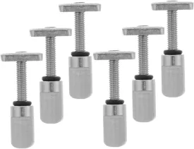 Kisangel 6pcs Stainless Steel Screws for Surfboard Fin Replacement Hand Tightening Design for Paddleboard and Sup Durable and Secure Attachment for Water Sports Equipment