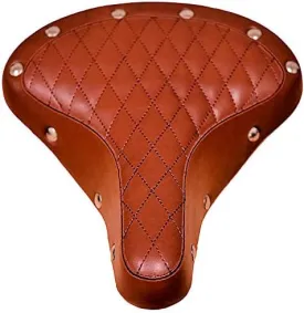 Made in Taiwan! Fito GSS Classic Beach Cruiser Fixie Fixe Gear Bike Bicycle Saddle Seat with Spring Suspension (Brown)