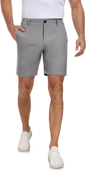 Men's Cotton Summer Beach Shorts Classic Fit Flat Front Stretch Solid Chino Golf Shorts