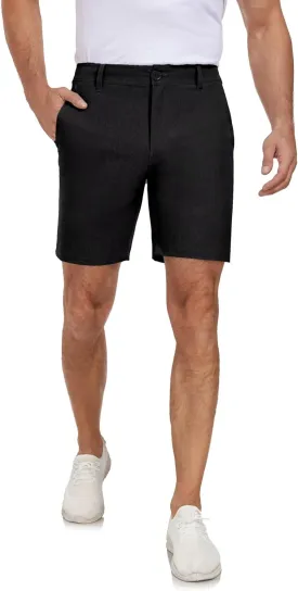 Men's Cotton Summer Beach Shorts Classic Fit Flat Front Stretch Solid Chino Golf Shorts