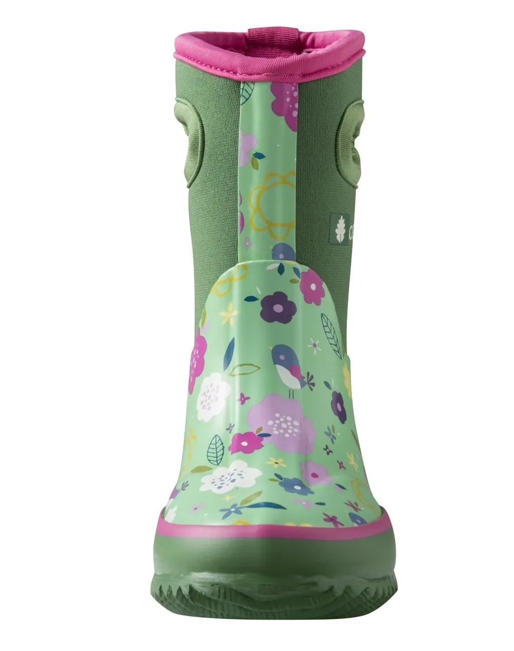Neoprene Rain/Snow Boots: Green Floral