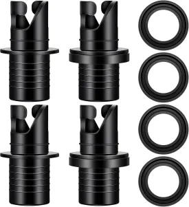 Riakrum 4 Pcs Inflatable Kayak Pump Adapter Compatible with Halkey Roberts Valve Adapter Paddle Board Air Pump Hose Adapter Kayak Air Pump Replacement Accessories for Inflatable Boat Bed