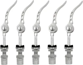 Seat Post Clamp Quick Release Bicycle Seatpost Clamp Aluminium Alloy Bike Seat Post Clamp Cycling Part Accessory for Mountain Road Bike (5PCS, Silver)