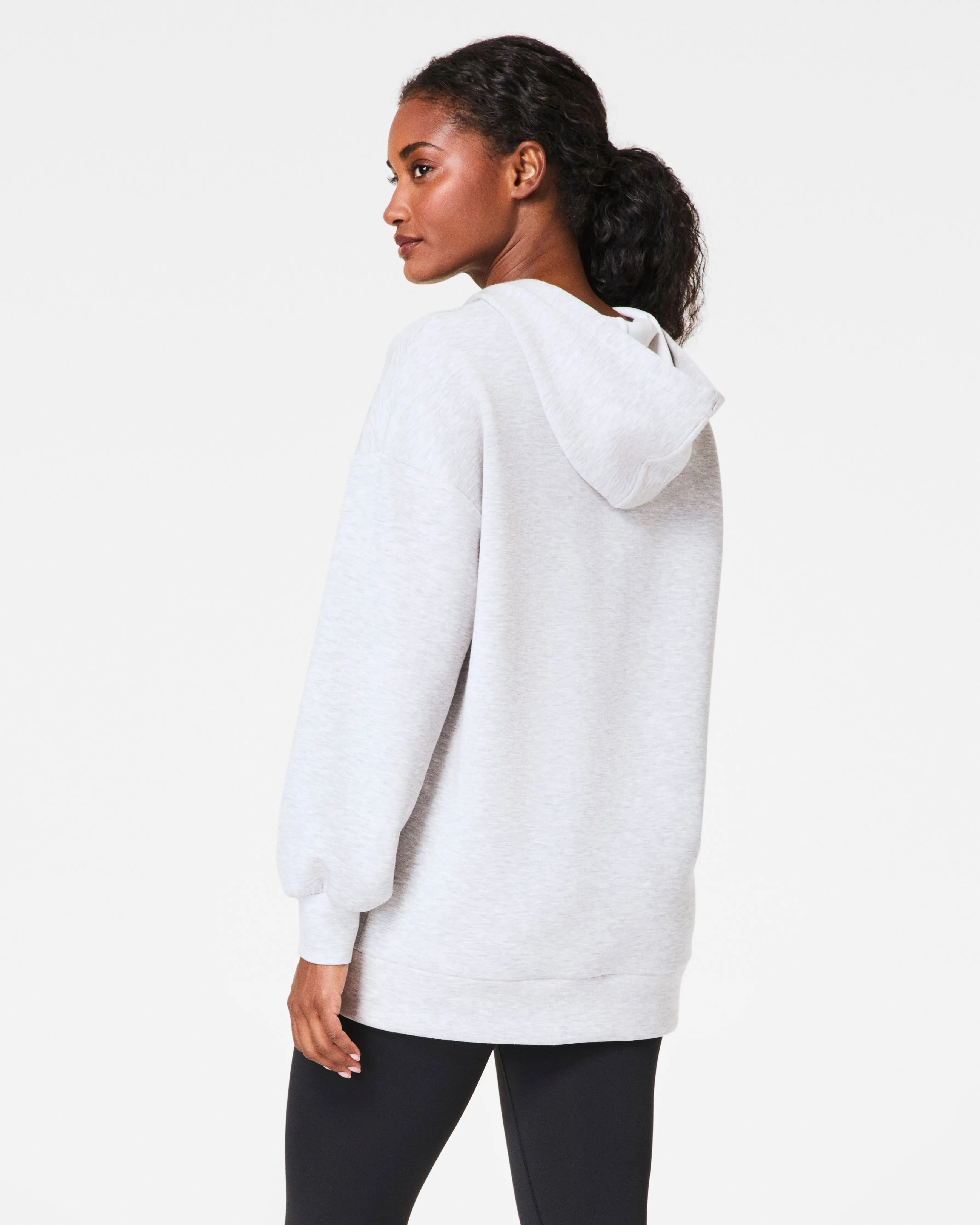 SPANX® AirEssentials Brushed Full Zip Hoodie, Heathered