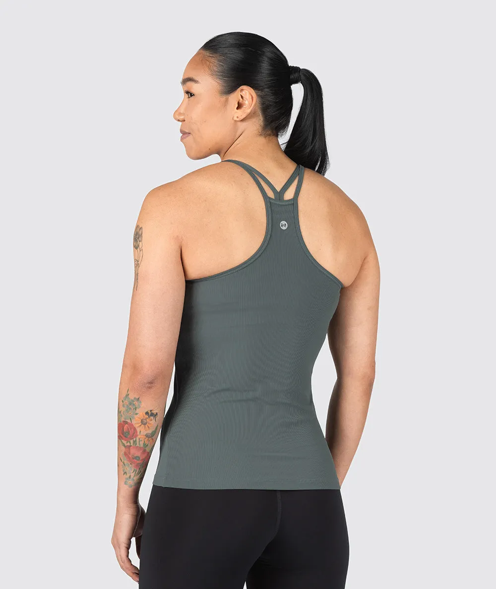Strappy Ribbed Tank Top