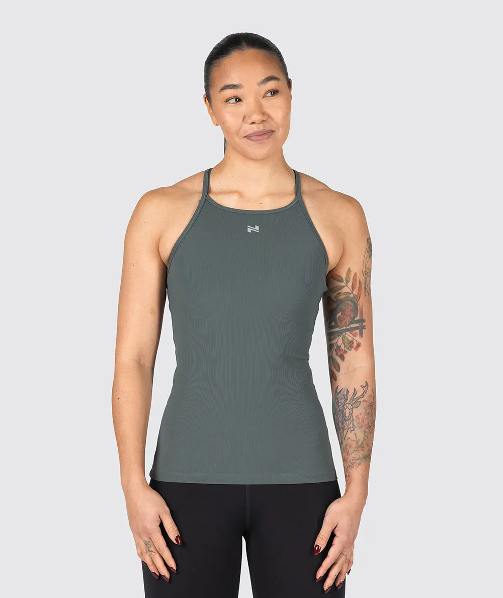 Strappy Ribbed Tank Top
