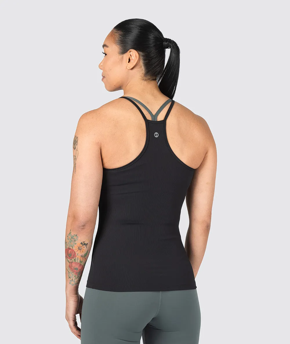 Strappy Ribbed Tank Top