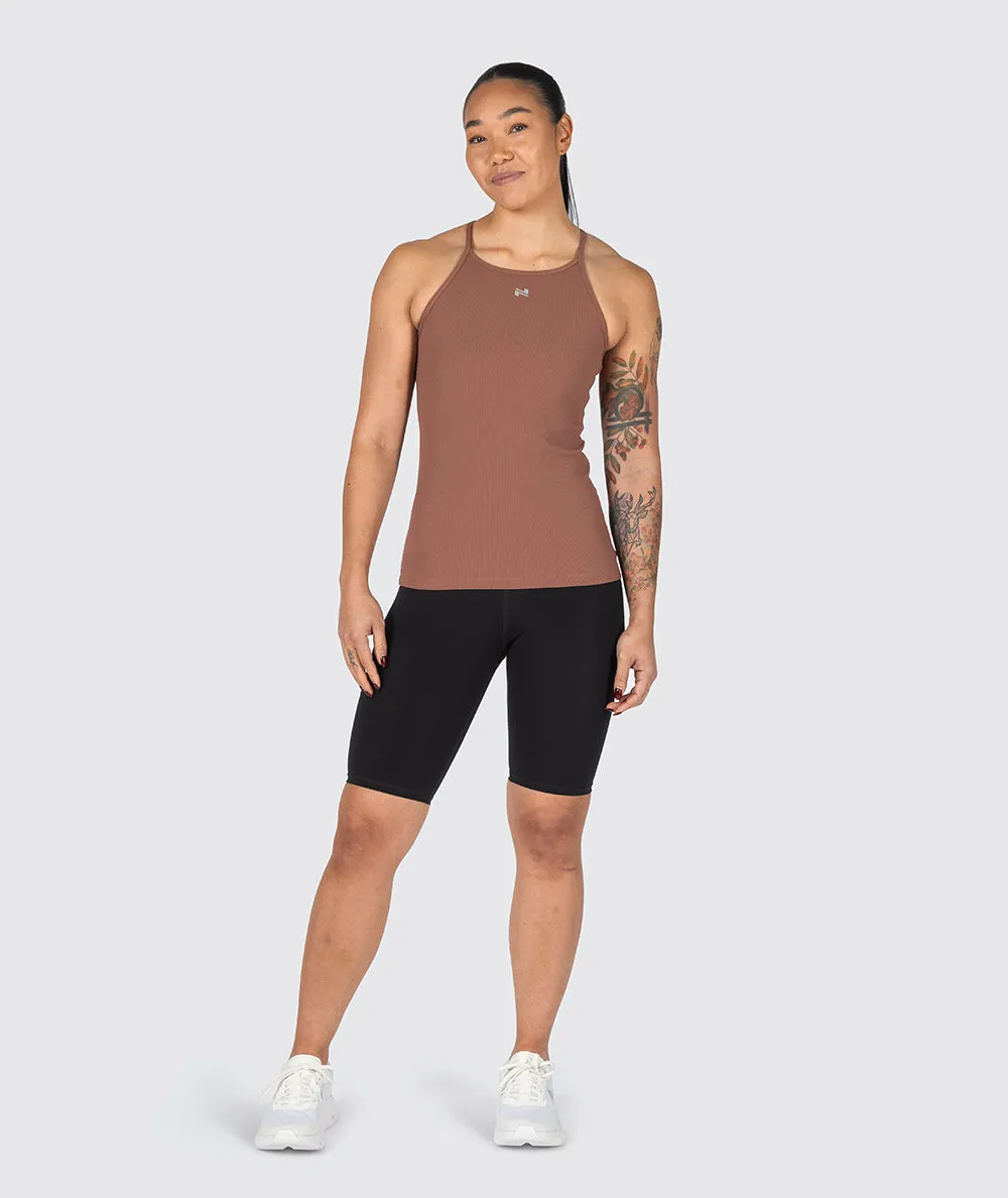 Strappy Ribbed Tank Top