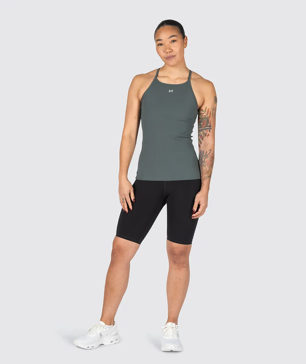 Strappy Ribbed Tank Top